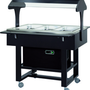 Carrello Refrigerato in Legno 3xGN1/1 con Luce Neon Negativo CLR2786NBT - 3