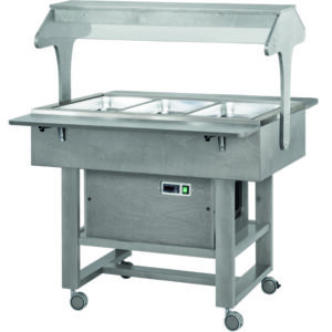 Carrello Refrigerato in Legno 3xGN1/1 con Luce Neon Negativo CLR2786NBT - 4
