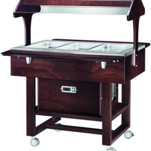 Carrello Refrigerato in Legno 3xGN1/1 con Luce Neon Negativo CLR2786NBT - 6