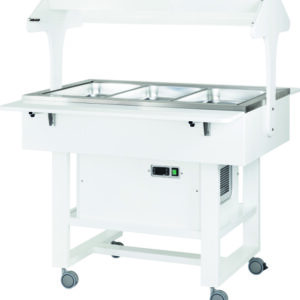 Carrello Refrigerato in Legno 3xGN1/1 con Luce Neon Positivo CLR2786N - 2