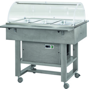 Carrello Refrigerato in Legno 3xGN1/1 Cupola Semicircolare 2 Mensole CLR2788N - 4
