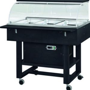 Carrello Refrigerato in Legno 3xGN1/1 Cupola Semicircolare Positivo CLR2787N - 3