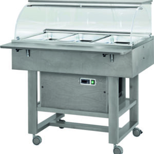 Carrello Refrigerato in Legno 3xGN1/1 Cupola Semicircolare Positivo CLR2787N - 4