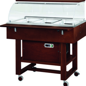 Carrello Refrigerato in Legno 3xGN1/1 Cupola Semicircolare Positivo CLR2787N - 6