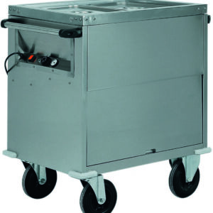 Carrello Termico Bagnomaria Armadiato 2xGN1/1 con Vano Inferiore Riscaldato 96x6 - 1