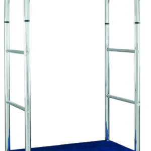 Carrello Portavaligie con Appendiabiti Blu 95x55 cm - 1