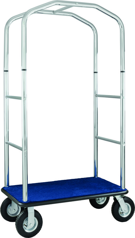 Carrello Portavaligie con Appendiabiti Blu 95x55 cm
