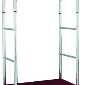 Carrello Portavaligie con Appendiabiti Blu 95x55 cm - 3