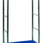Carrello Portavaligie con Appendiabiti Blu 95x55 cm PV4064