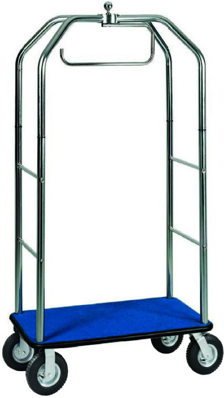 Carrello Portavaligie con Appendiabiti Blu 95x55 cm PV4064