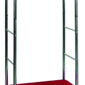 Carrello Portavaligie con Appendiabiti Blu 95x55 cm PV4064 - 3