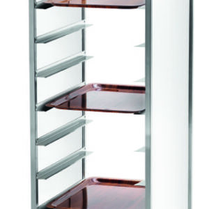 Carrello Portavassoi Rinforzato 10 Vassoi Pannello Bianco 45x62 cm - 4