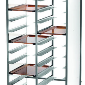 Carrello Portavassoi Rinforzato 20 Vassoi Pannello Bianco 81x62 cm - 1