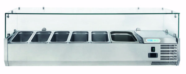 Vetrina Refrigerata per Pizza + con 3 GN1/3 e 1 GN1/2