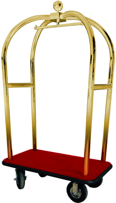 Carrello Portavaligie con Appendiabiti Ruote Pneumatiche