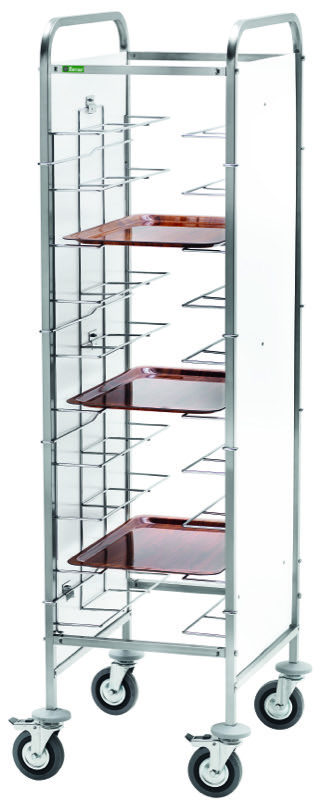 Carrello Portavassoi Guide A Filo 10 Vassoi Pannello Bianco 55x62 cm