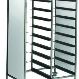 Carrello Portavassoi Pannello Inox 20 Vassoi 81x62 cm - 2