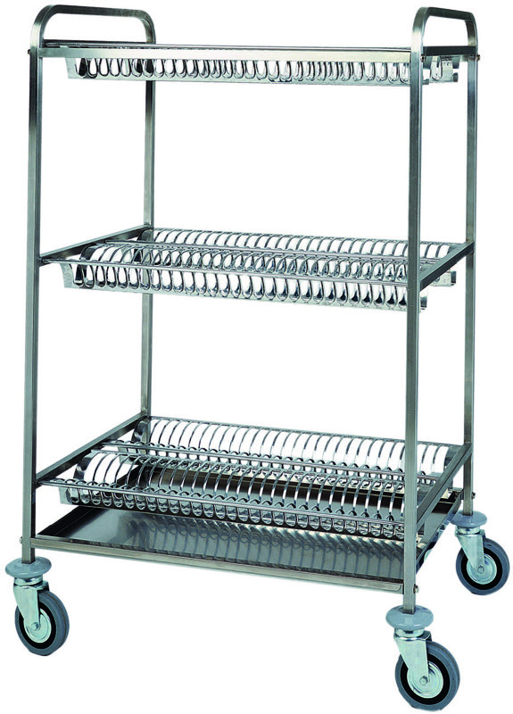 Carrello Scolapiatti 3 Piani 110x62 cm