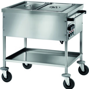Carrello Termico Bagnomaria Temperature Differenziate 2xGN1/1 84x65 cm - 2