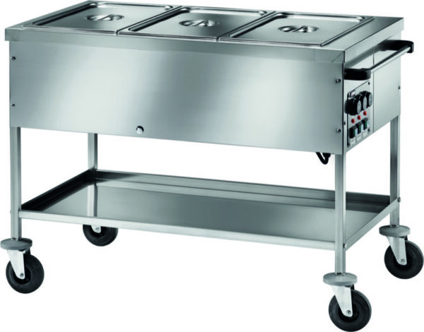 Carrello Termico Bagnomaria Temperature Differenziate 3xGN1/1 117x67 cm