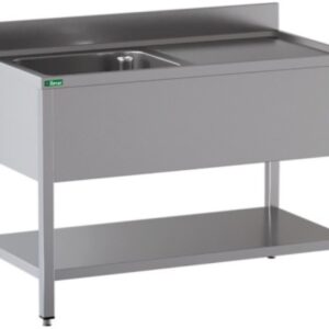 Lavello Aperto Inox 1 Vasca Sgocciolatoio a Sinistra - 4