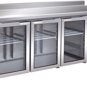 Tavolo Refrigerato Ventilato con Vetro e Alzatina - 1