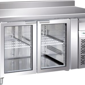Tavolo Refrigerato Ventilato con Vetro e Alzatina - 2