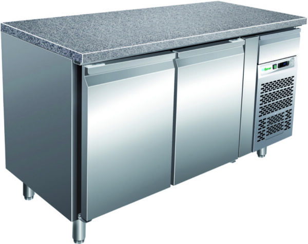 Tavolo Refrigerato Ventilato per Pasticceria Piano Granito