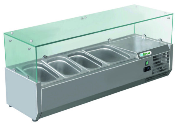 Vetrina Refrigerata per Pizza + con 4 GN1/3 e 1 GN1/2