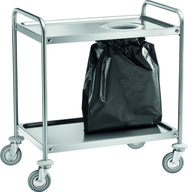 Carrello Portarifiuti con 2 Scarichi