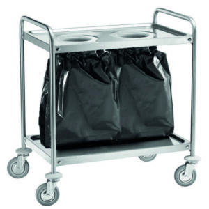 Carrello Portarifiuti con 2 Scarichi - 3
