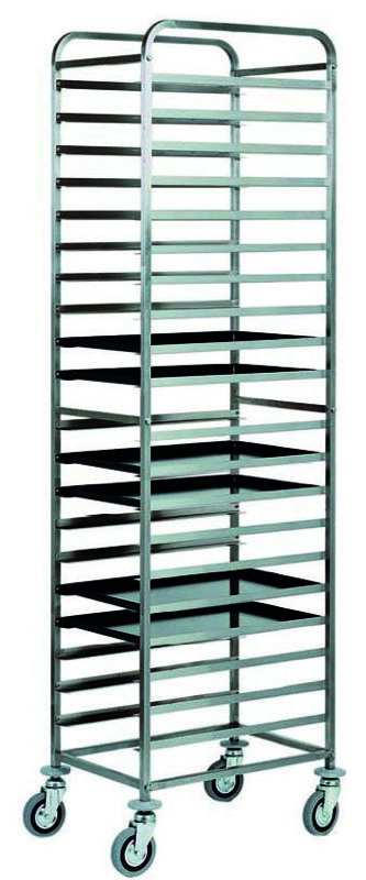 Carrello Portateglie Pasticceria 20 Teglie 52x72 cm