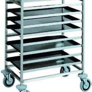 Carrello Portateglie Pasticceria 8 Teglie 52x72 cm - 1