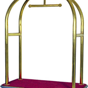 Carrello Portavaligie con Appendiabiti Rosso 124x64 cm - 3