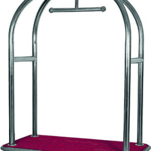 Carrello Portavaligie con Appendiabiti Rosso 124x64 cm - 2