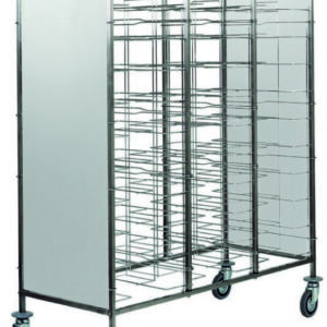 Carrello Portavassoi Guide A Filo 30 Vassoi Pannello Inox 138x62 cm - 1