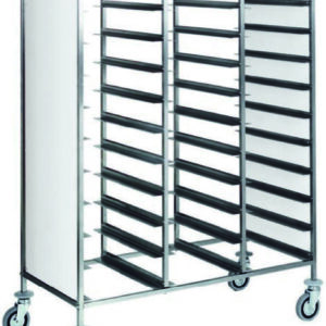 Carrello Portavassoi Pannello Bianco 30 Vassoi 117x62 cm - 3