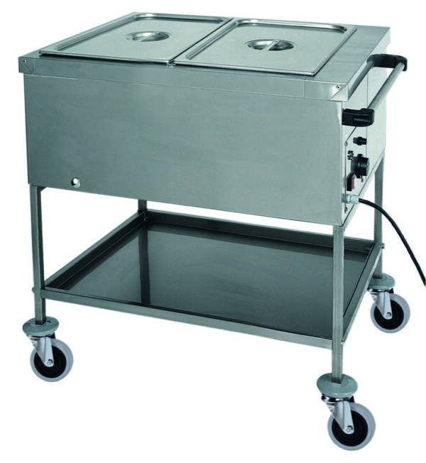 Carrello Termico a Secco 2 Vasche GN1/1 84x65 cm