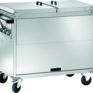 Carrello Termico Bagnomaria Armadiato con Coperchi Temperature Differenziate con - 3