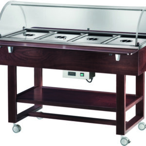 Espositore Termico a Bagnomaria 4 x GN 1/1 con Cupola e 2 Mensole - 6
