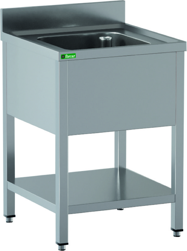 Lavello Aperto Inox 1 Vasca Senza Sgocciolatoio