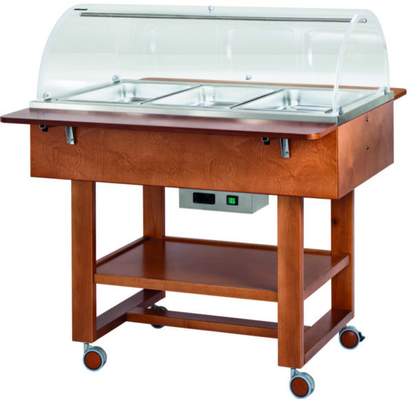 Carrello Termico a Bagnomaria 3 x GN 1/1 con Cupola 111x82/112 cm