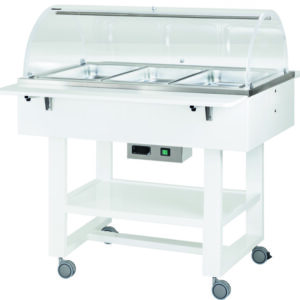 Carrello Termico a Bagnomaria 3 x GN 1/1 con Cupola 111x82/112 cm - 2