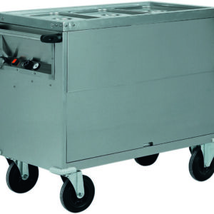 Carrello Termico Bagnomaria Armadiato 3xGN1/1 con Vano Inferiore Riscaldato 130x - 2