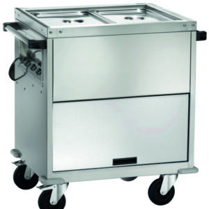 Carrello Termico Bagnomaria Armadiato Temperature Differenziate 2xGN1/1 96x68 cm - 1