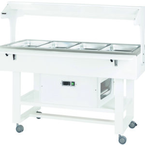 Espositore Refrigerato in Legno con Luce Neon 4xGN1/1 148x82/112 cm - 2