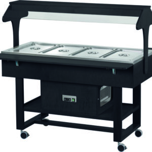 Espositore Refrigerato in Legno con Luce Neon 4xGN1/1 148x82/112 cm - 3