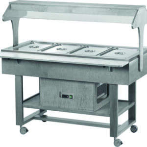 Espositore Refrigerato in Legno con Luce Neon 4xGN1/1 148x82/112 cm - 4