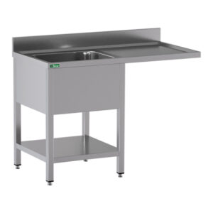 Lavello a Sbalzo Inox 1 Vasca Sgocciolatoio a Destra - 1