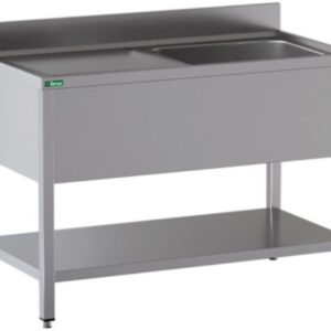 Lavello Aperto Inox 1 Vasca Sgocciolatoio a Destra - 3